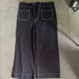 Jones New York Black Pants with White Stitching